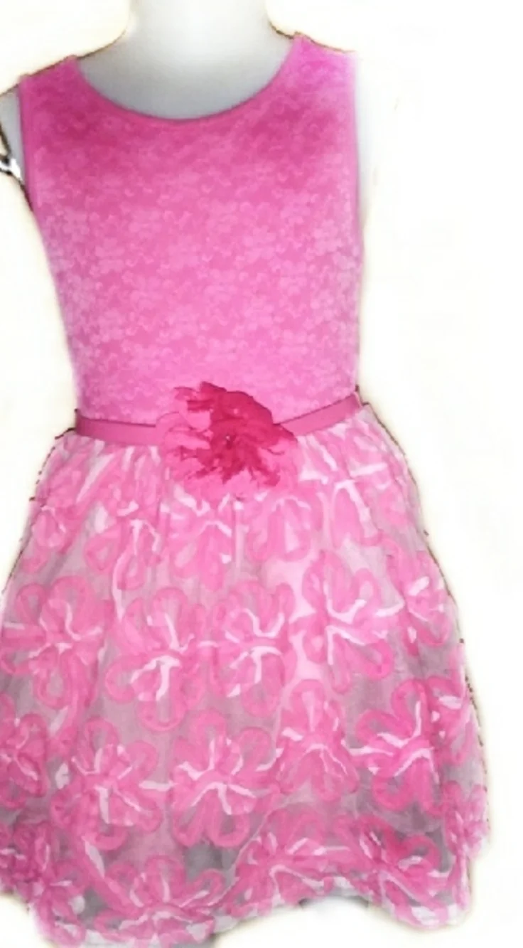 Children's place pink lace floral overlay …